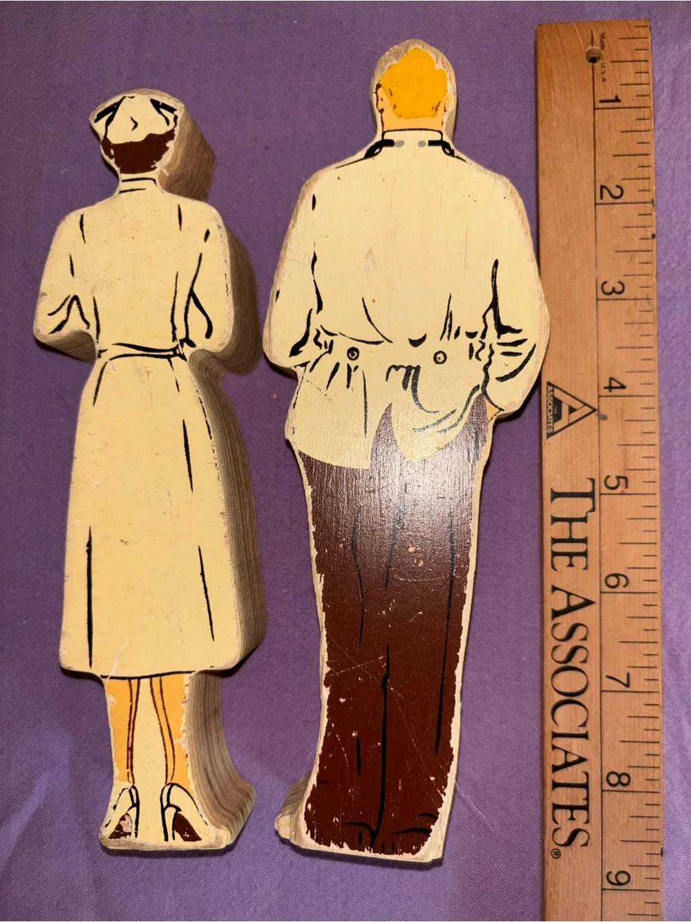Vintage Guidecraft Wooden Wedgie Career People